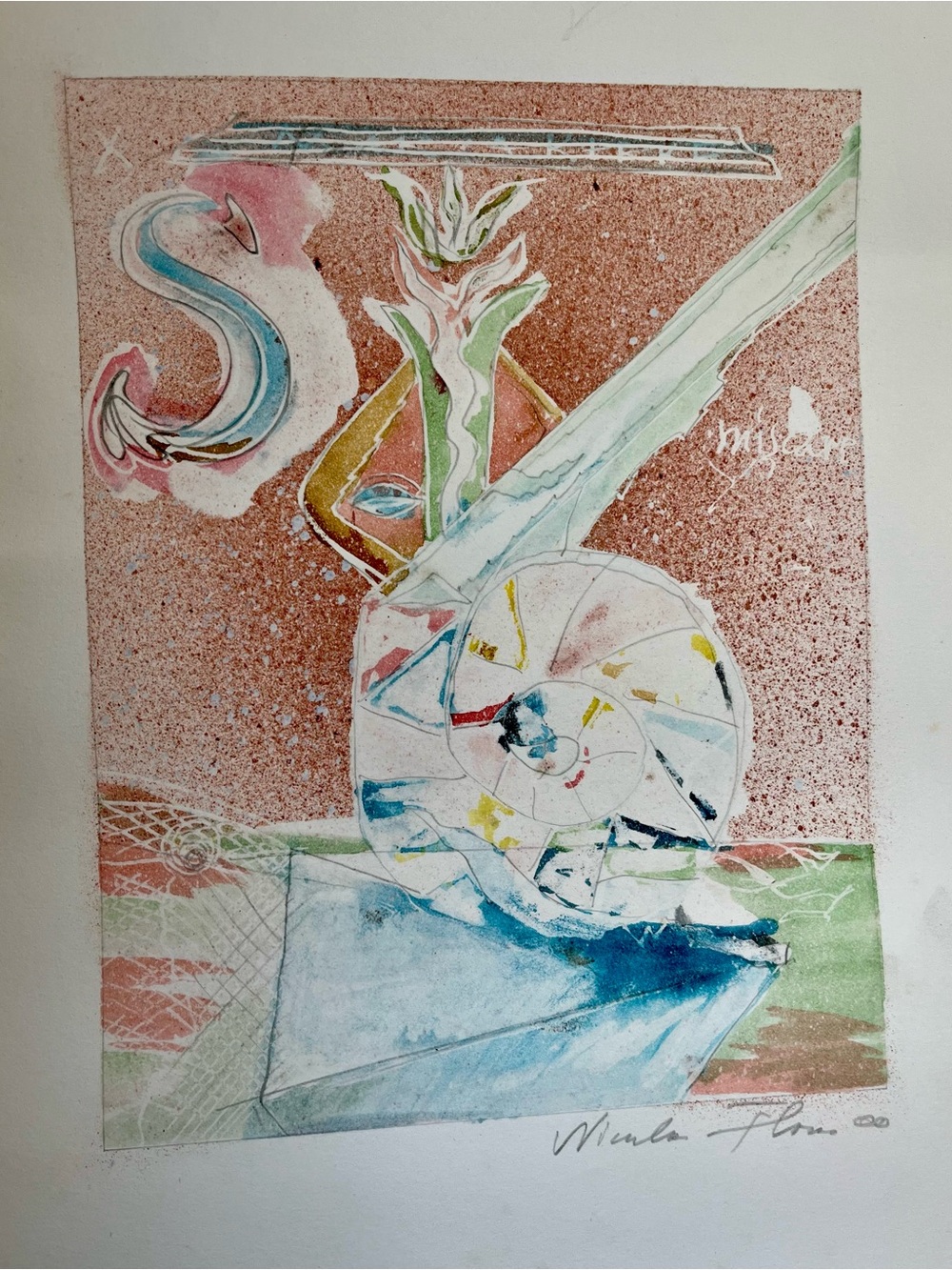 Three Vintage Abstract Expressionist Modernism Lithograph Art Prints Signed Raw